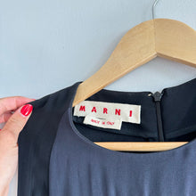 Load image into Gallery viewer, MARNI Colorblock Sleeveless Crew Neck Mini Shift Dress Black 38
