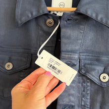Load image into Gallery viewer, Adriano Goldschmied Robyn Coated Button Front Denim Jacket Blue M NWT
