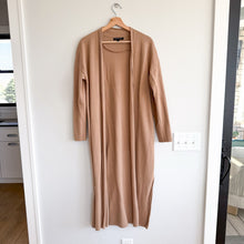 Load image into Gallery viewer, Banana Republic Knit Open-Front Mid-Length Cardigan Sweater Tan M
