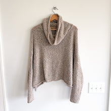Load image into Gallery viewer, Free People Bff Loopy-Knit Cowl Neck Pullover Sweater Beige S
