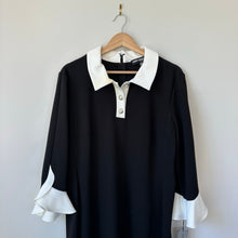 Load image into Gallery viewer, Karl Lagerfeld Paris Collared Shift Dress with Contrast Tulip Sleeve 16
