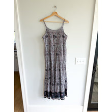 Load image into Gallery viewer, Natural Life Floral Print Sleeveless Tiered Maxi Dress Black XS NWT
