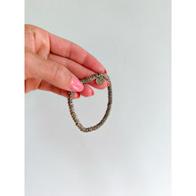 Load image into Gallery viewer, Philippe Audibert Beaded Engraved Logo Charm Stretch Bracelet
