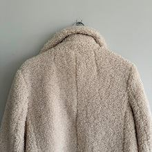 Load image into Gallery viewer, J. Crew Teddy Sherpa Lady Button Front Mid-Length Winter Coat Cream S NWT
