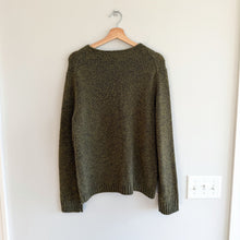 Load image into Gallery viewer, Allude Wool-Cashmere Blend Crew Neck Long Sleeve Knit Pullover Sweater Green
