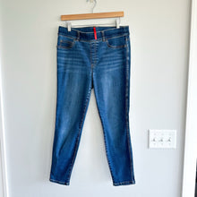 Load image into Gallery viewer, Spanx High Rise Medium Wash Denim Straight Leg Jeans Blue L
