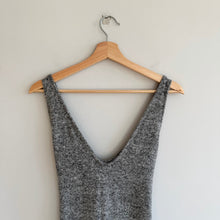 Load image into Gallery viewer, Lovers + Friends Bari Waist Tie V-Neck Sleeveless Mini Dress Heather Grey M
