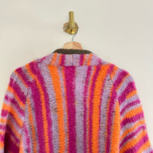 Load image into Gallery viewer, NWT Free People Pink Tiger Knit Open Front Duster Cardigan Pink/Orange XS
