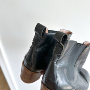 Madewell The Regan Leather Heeled Boot True Black 7.5