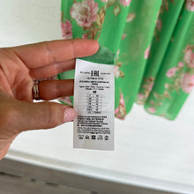 Load image into Gallery viewer, Pinko Accumoli Abito Chiffon Floral Ruffle 3/4 Sleeve Dress Green 10
