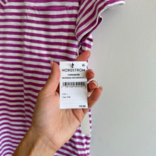 Load image into Gallery viewer, Nordstrom Pink Rosebud White Brooke Stripe Short Sleeve T-Shirt L NWT
