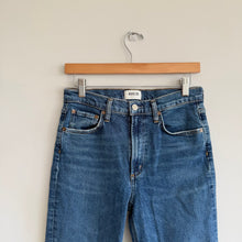 Load image into Gallery viewer, Agolde Riley High Rise Zip-Fly Skinny Leg Jeans Blue 27
