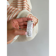 Load image into Gallery viewer, Project Social T Striped Pattern V-Neck Cropped Tank Top Cream Orange M NWT
