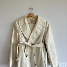 Load image into Gallery viewer, Vintage Aquanala Sara Fredericks Wool Lined Double Breasted Belted Trench Coat L
