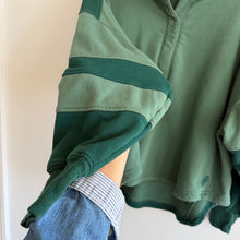 Load image into Gallery viewer, Free People Colorblock Snap Front Pullover Sweatshirt Green S
