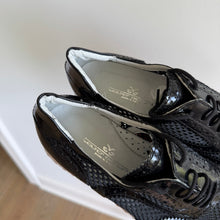 Load image into Gallery viewer, Walter Genuin Brogue Calf Leather Mesh Spikeless Golf Loafer Shoes Black 9
