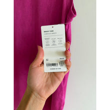 Load image into Gallery viewer, Athleta Breezy Power of She Crew Neck Activewear Tank Top Fuchsia Leaders S NWT

