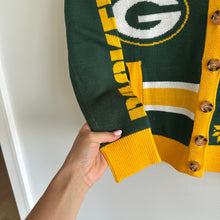 Load image into Gallery viewer, NFL Team Apparel Packers Ugly V-Neck Button Up Cardigan NWT
