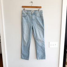 Load image into Gallery viewer, Madewell Slim Demi-Boot Light Wash Denim High Rise Jeans Blue 26
