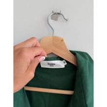 Load image into Gallery viewer, The Frankie Shop Curvy Hem Long Sleeve Side Slit Cotton Button Up Shirt Green M
