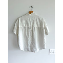 Load image into Gallery viewer, Madewell Courier Button-Back Short Sleeve Casual Blouse White S
