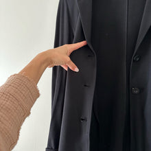 Load image into Gallery viewer, Eileen Fisher Button Front Collared Blazer Jacket Black S
