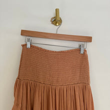 Load image into Gallery viewer, Free People Coast To Coast Convertible Asymmetric Hem Midi Skirt Brown S
