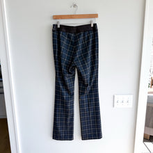Load image into Gallery viewer, Etcetera Windowpane Plaid Pull On High Rise Bootcut Pants Blue Black 2
