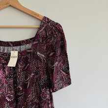 Load image into Gallery viewer, Anthropologie Maeve Square Neckline Short Puff Sleeves Maxi Dress Wine S
