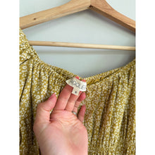 Load image into Gallery viewer, Roolee Roxanne Floral Pattern Square Neck Smocked Puff Sleeve Mini Dress S NWT
