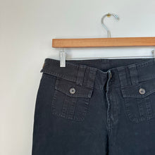 Load image into Gallery viewer, Sundance Patch Pocket Mid Rise Stretch Straight Leg Pants Black
