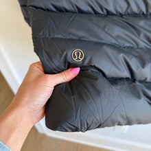 Load image into Gallery viewer, Lululemon Brave The Cold Zip Up Hooded Mid-Length Puffer Jacket Black 8
