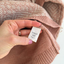 Load image into Gallery viewer, Madewell Fringe Knit Crew Neck Long Sleeve Pullover Sweater Pink M

