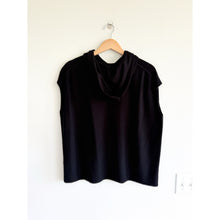 Load image into Gallery viewer, Lafayette 148 New York Crew Neck Sleeveless Hoodie Sweatshirt Black L NWT
