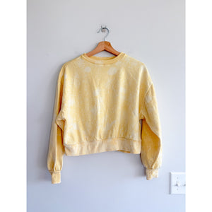 Daily Practice Oh So Good Graphic Pullover Sweatshirt Yellow XS