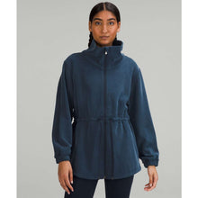 Load image into Gallery viewer, Lululemon Softstreme Cinch Waist Zip Up Jacket True Navy 10
