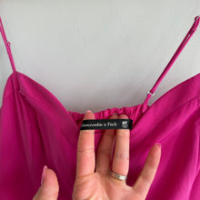 Load image into Gallery viewer, Abercrombie &amp; Fitch Camille Sleeveless Smocked Midi Dress Pink MT
