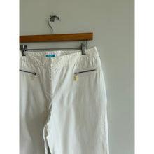 Load image into Gallery viewer, J. McLaughlin Zip Pockets High Rise Straight Leg Casual Pants White 8
