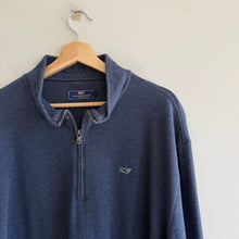 Load image into Gallery viewer, Vineyard Vines Saltwater Quarter Zip Mock Neck Pullover Sweater Blue XXL

