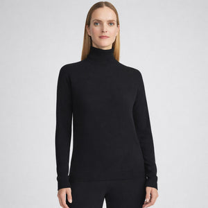 Lafayette 148 New York Wool Turtleneck Pullover Sweater Black XL NWT