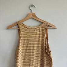 Load image into Gallery viewer, Madewell Whisper Cotton Scoop Tank Top in Coretta Stripe Yellow White
