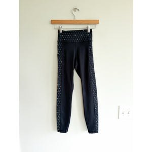 Roller Rabbit Sporty Hearts Vega High Rise Activewear Leggings Black XS NWT