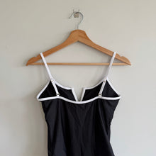 Load image into Gallery viewer, Skota Swim Amor Notch Neckline Adjustable Strap One Piece Swimsuit Black L NWT
