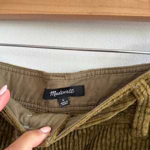Madewell Corduroy A-Line Mini Skirt Asparagus 6