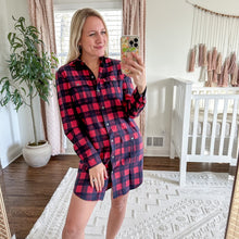 Load image into Gallery viewer, ATM Anthony Thomas Melillo Hollyberry Midnight Plaid Flannel Dress
