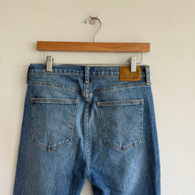 Load image into Gallery viewer, Denim Forum The Yoko High Rise Slim Button Fly Raw Hem Skinny Jeans Blue 30

