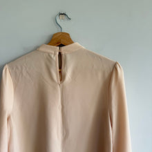 Load image into Gallery viewer, Anthropologie Eri + Ali Bow Tie-Neck Accent Long Sleeve Blouse Cream Beige S
