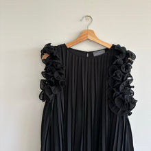 Load image into Gallery viewer, Hudson Gray Ruffles Pleated Mini Dress Black S
