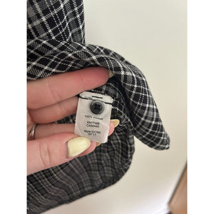 Madewell Central Thompson Plaid Tulip Hem Shirt Dress Black 2XS