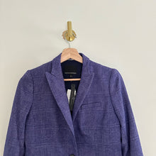 Load image into Gallery viewer, NWT Banana Republic Classic-Fit Herringbone Blazer Purple 0
